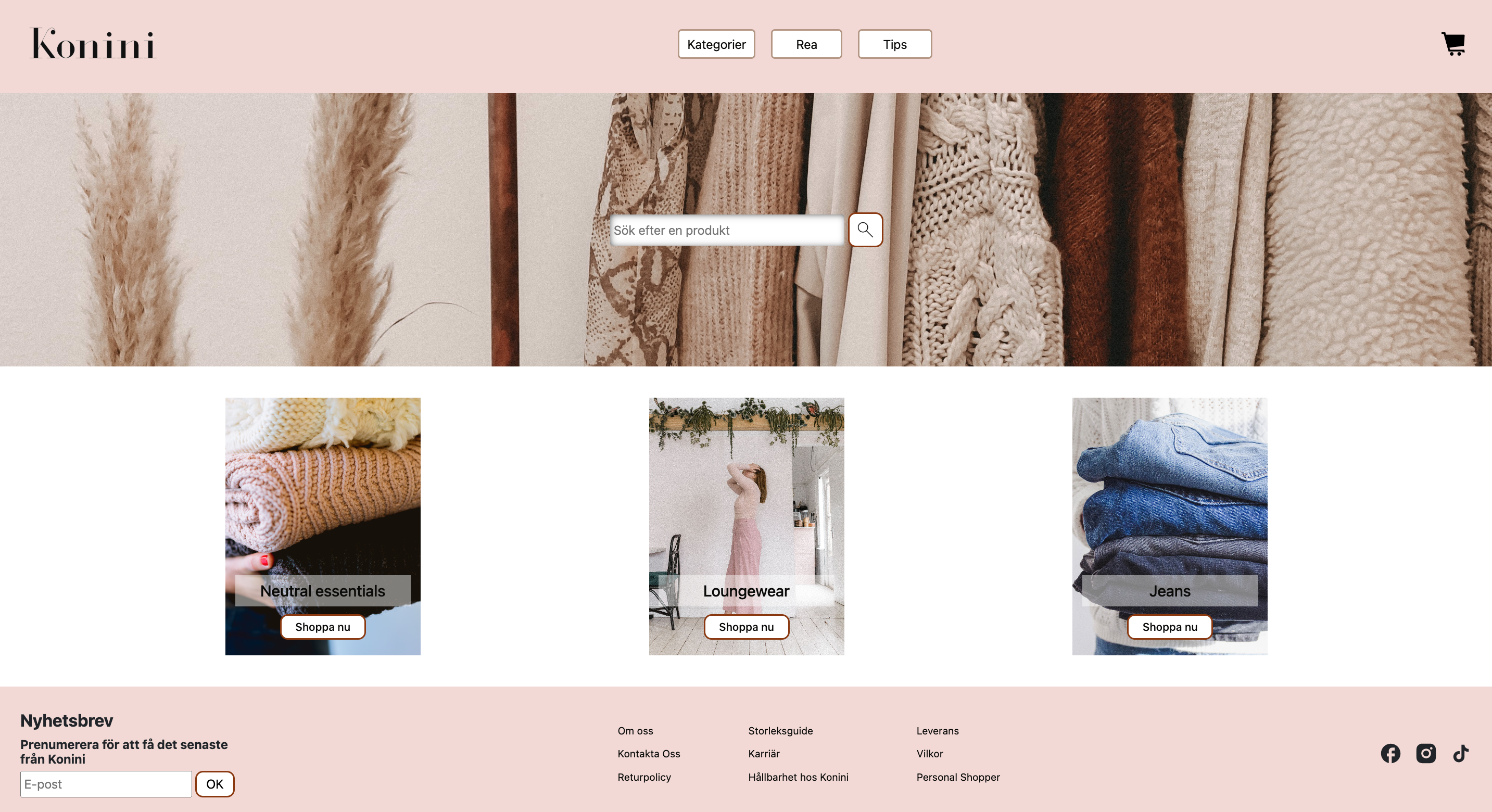 Konini clothing site